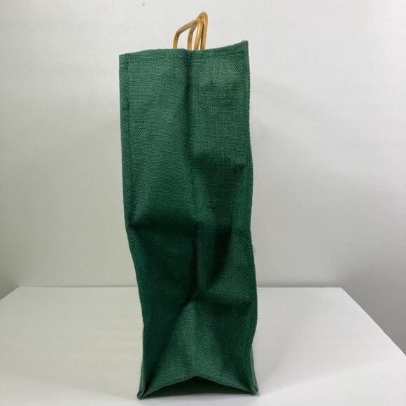 Vintage Handpainted Burlap Bag Christmas Angels Artist Signed Teresa Thibault - Picture 5 of 14